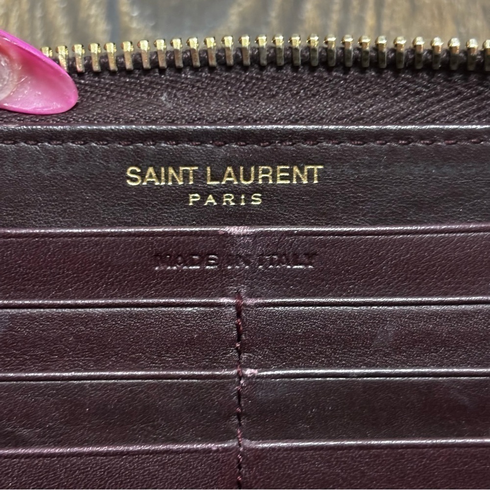 Saint Laurent Leather Continental
Wallet - Burgundy Wallet - Picture 7 of 16